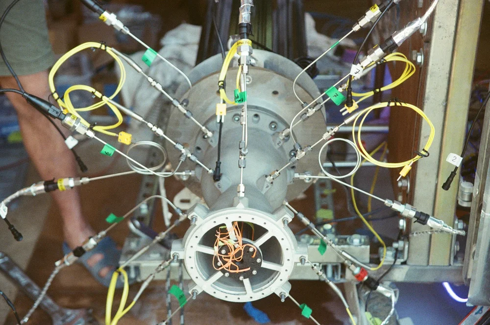 Instrumented setup front view
